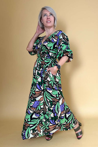 Zeenat Midi Dress Palm