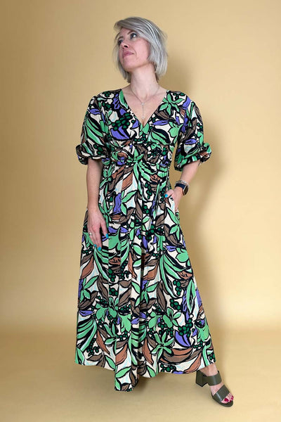 Zeenat Midi Dress Palm