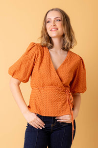 Gina Wrap Top - Rust