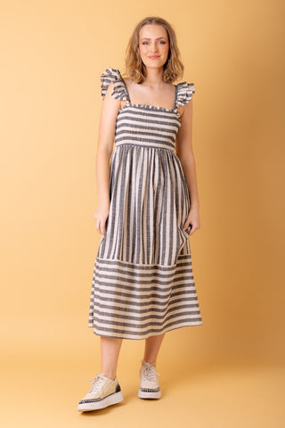 Sofia Midi Dress - Stripe