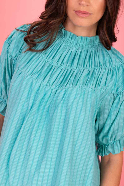 Abby Top -  Aqua