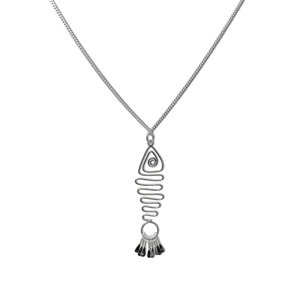 Bijoux Sterling Silver Fish Necklace