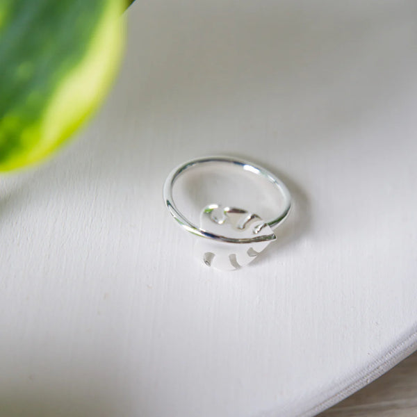 Bijoux Monstera Leaf S/ Silver Ring