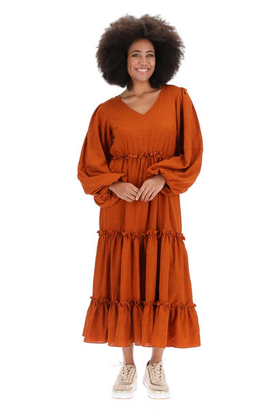 Christine Maxi Dress - Rust