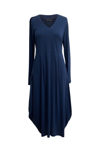 Carly Dress - Navy Velvet