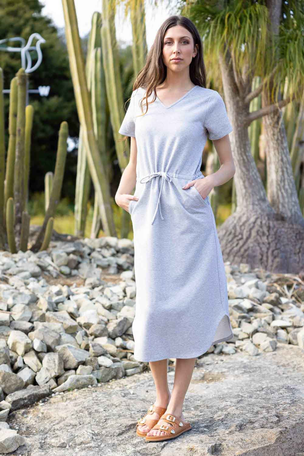 Imogen Midi Dress -Grey