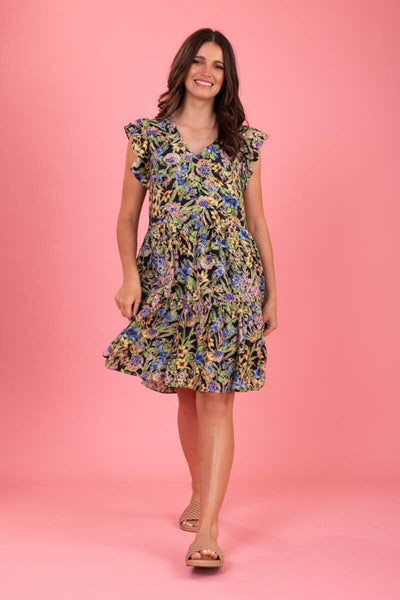 Miriam Dress - Blue Floral