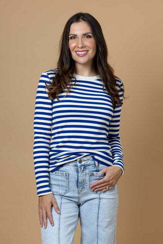 Opal Top - Blue/White Stripe