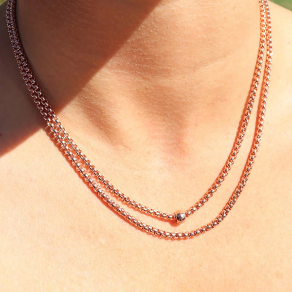 Steel Me - Rose Gold Box Chain