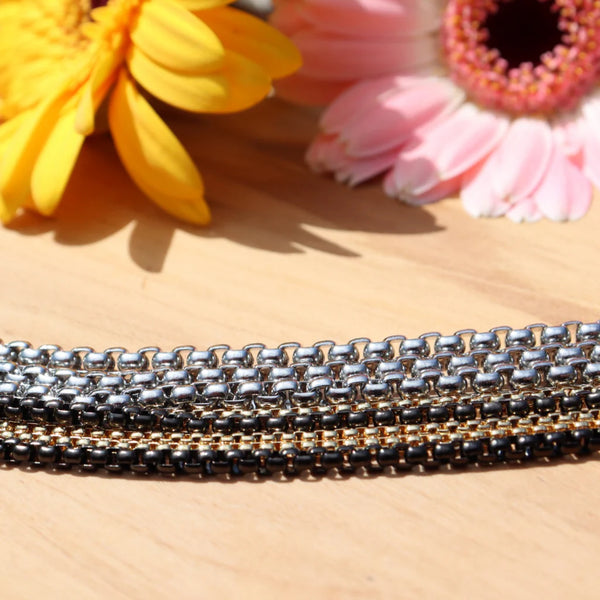 Steel Me Stainless Steel Multi Layer Chain Bracelet